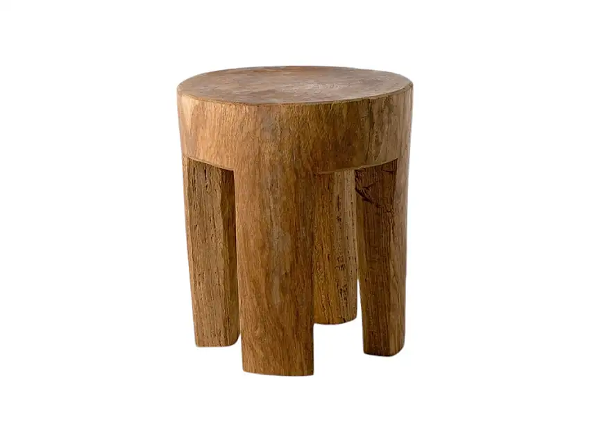 Pols Potten Round Four Square Legs Stool Sgabello