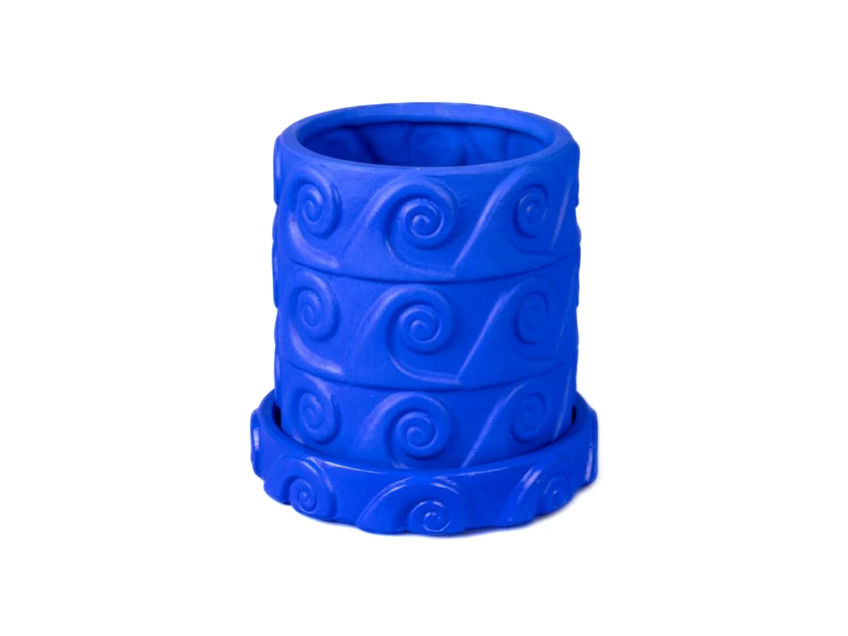 Seletti Magna Graecia Onda Vaso con sottovaso - Blu