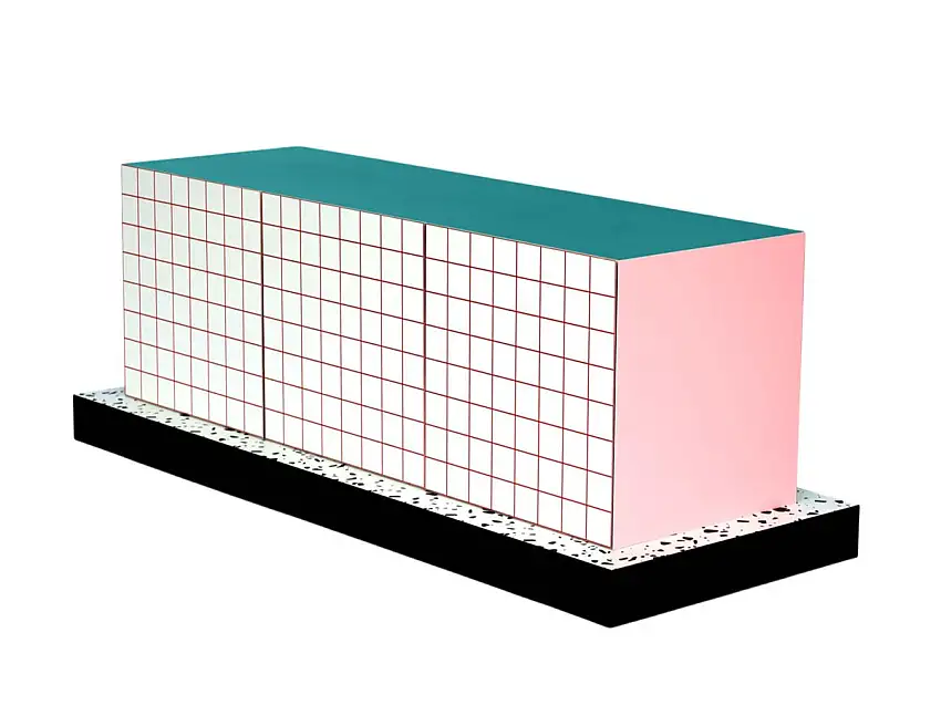 Seletti Supercabinet Red Grid - Madia