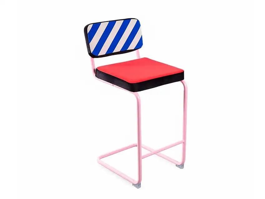 Seletti Superstool Blue Stripes - Sgabello