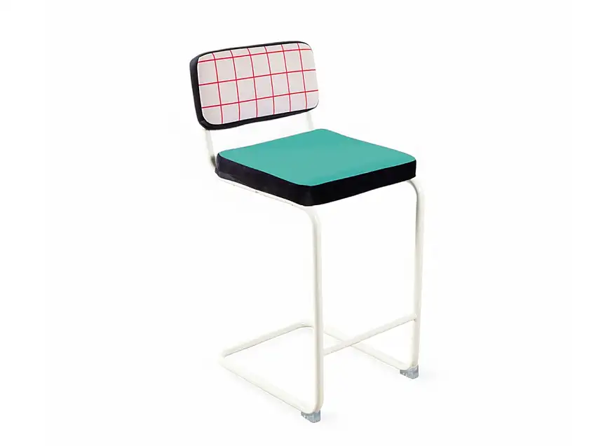 Seletti Superstool Red Grid - Sgabello