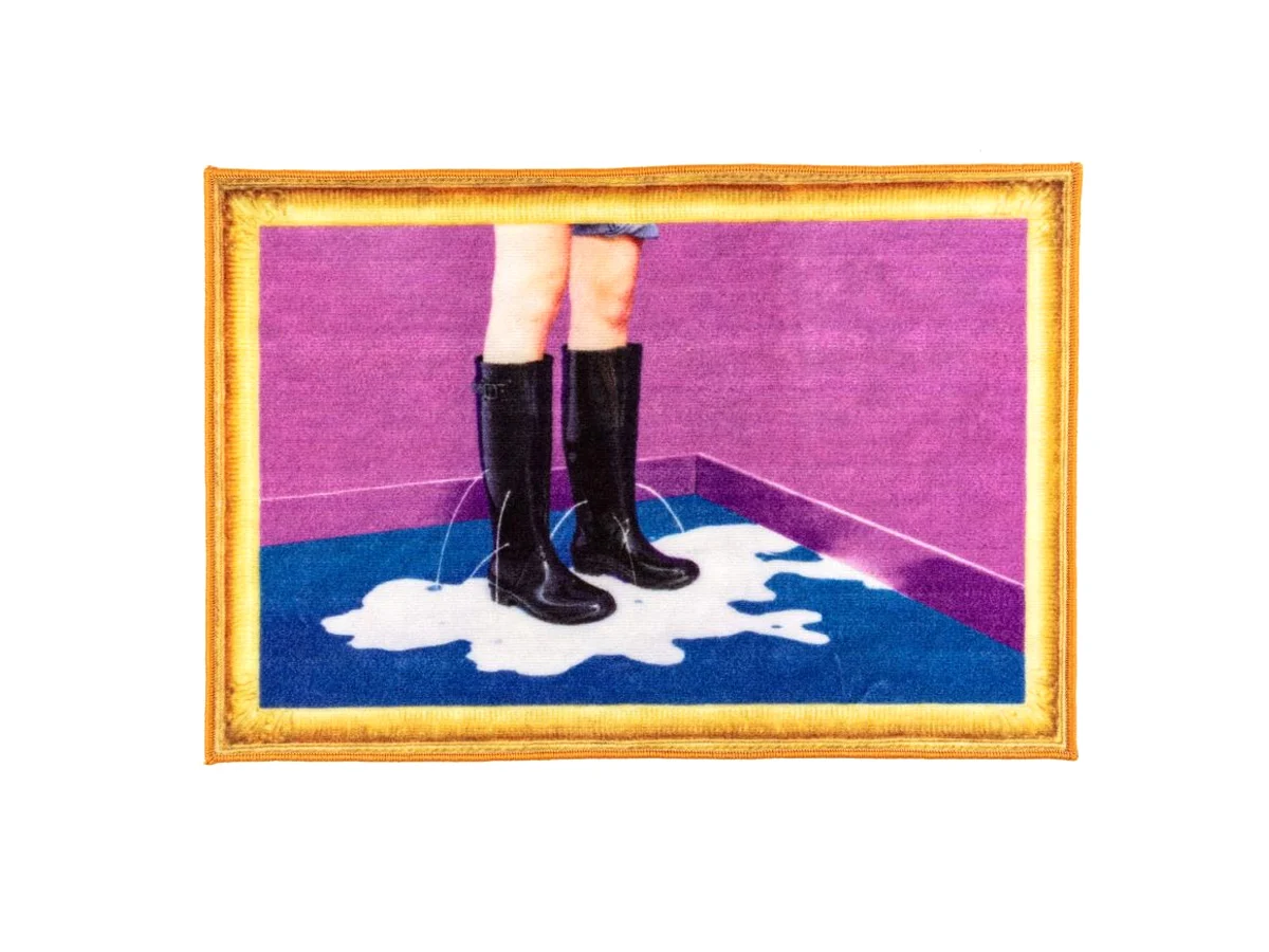Seletti Toiletpaper Milky Boots Tappeto