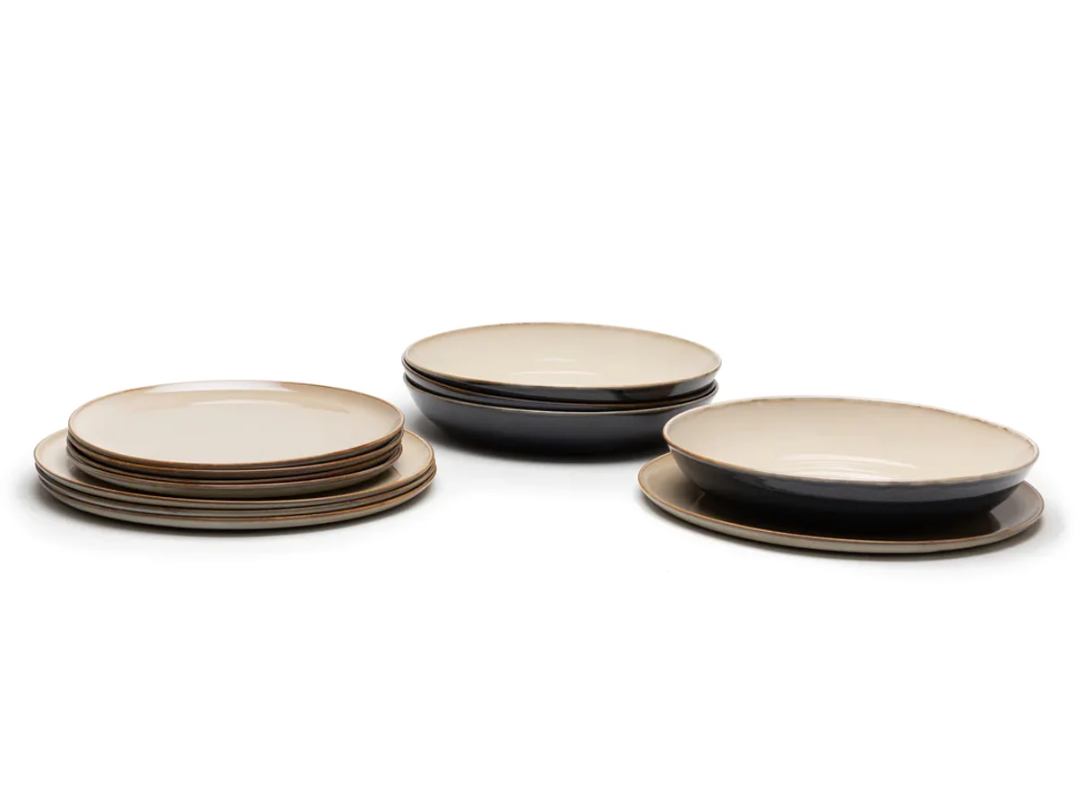 Serax Terres de rêves Servizio da Tavola Misty Gray - Set di 12 pezzi