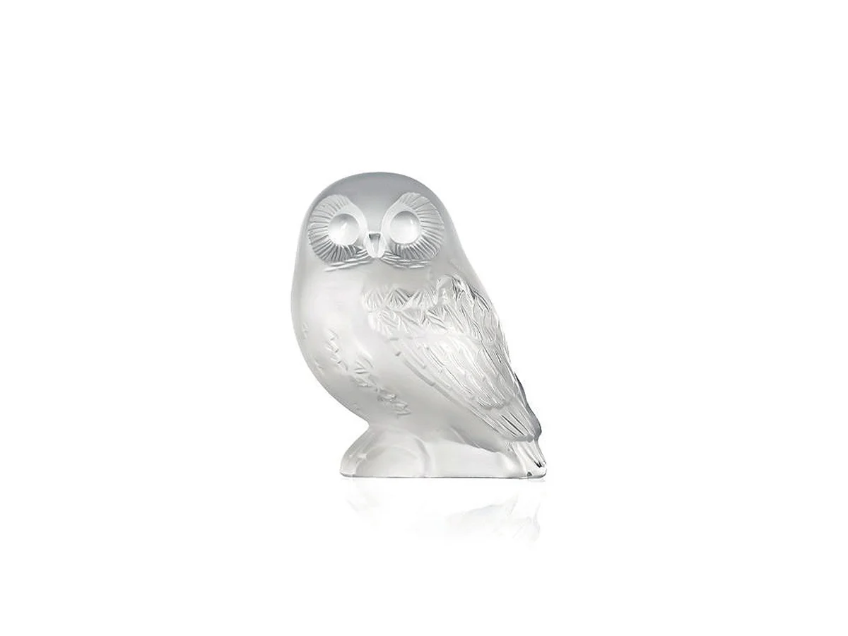 Lalique Shivers Owl Scultura – Oggetto Decorativo