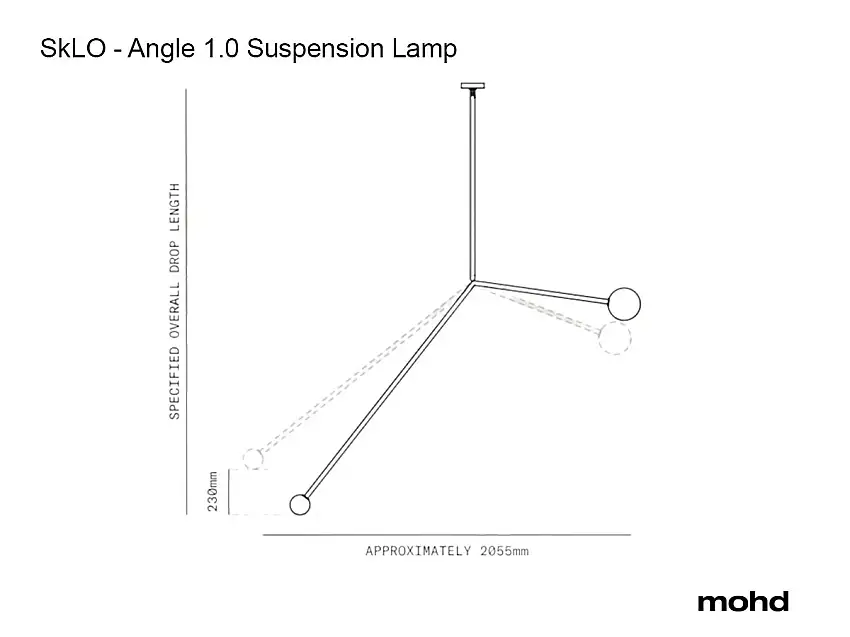 SkLO Angle 1.0 Lampada a Sospensione – Nichel Lucidato