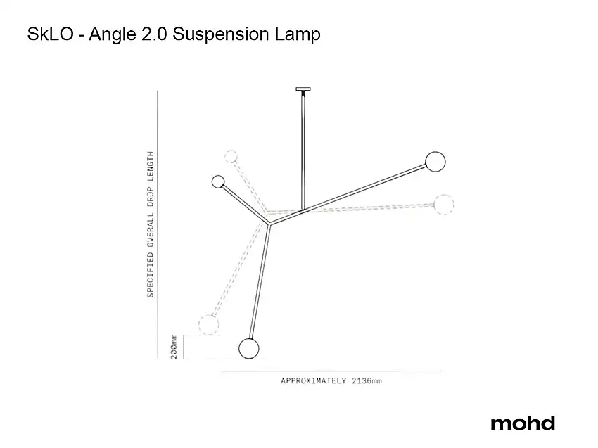 SkLO Angle 2.0 Lampada a Sospensione – Nichel Spazzolato