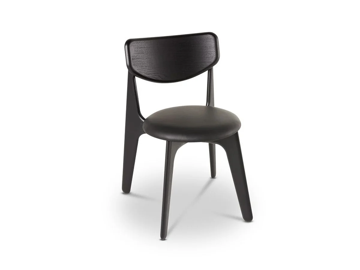 Tom Dixon Slab Sedia Nero - Rivestita in pelle