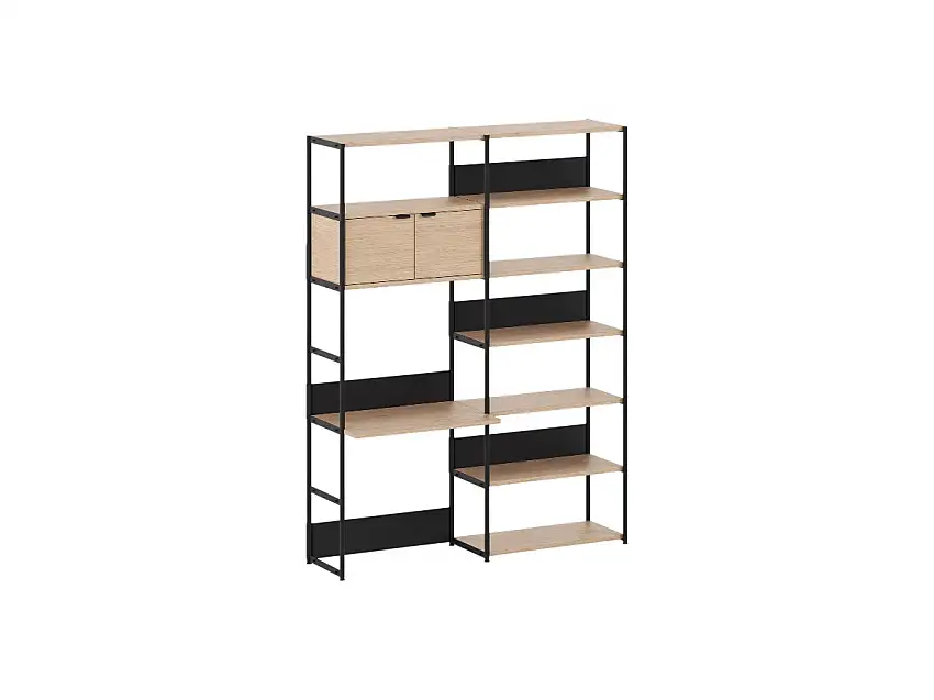 TipToe Unit Sistema Scaffali da Scrivania  L. 164 cm - H. 215 cm con 1 Porta