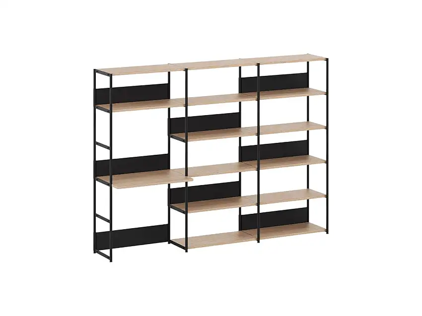 TipToe Unit Sistema Scaffali da Scrivania L. 244 cm - H. 180 cm