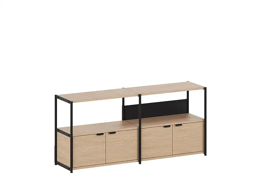 TipToe Unit Mensola L. 164 cm - H. 75 cm con 2 Porte