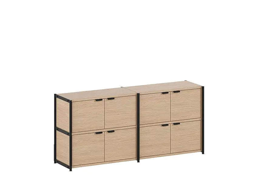 TipToe Unit Mensola L. 164 cm - H. 75 cm con 4 Ante