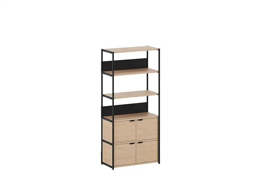 TipToe Unit Mensola L. 84 cm - H. 180 cm con 2 Porte