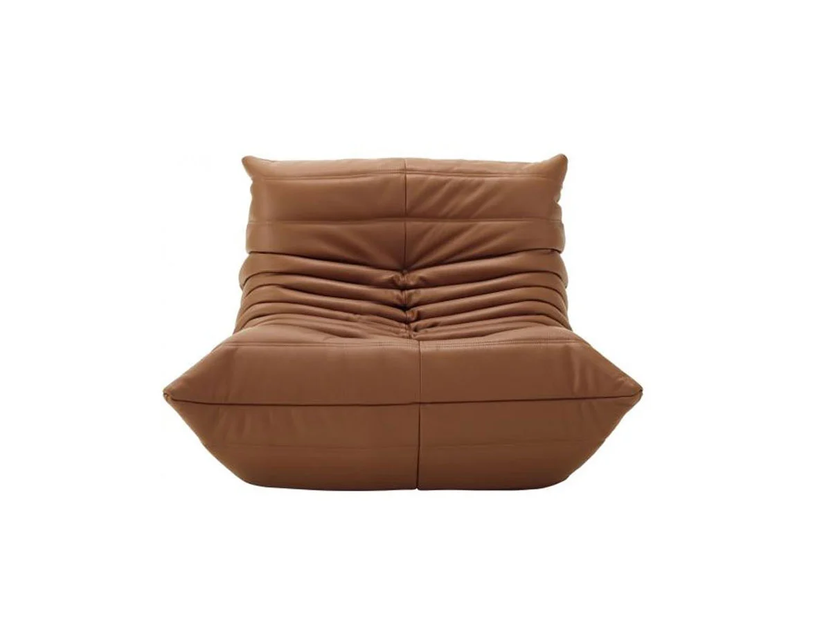 Ligne Roset Togo Poltrona - Cat.X Pelle Soft Touch Gold