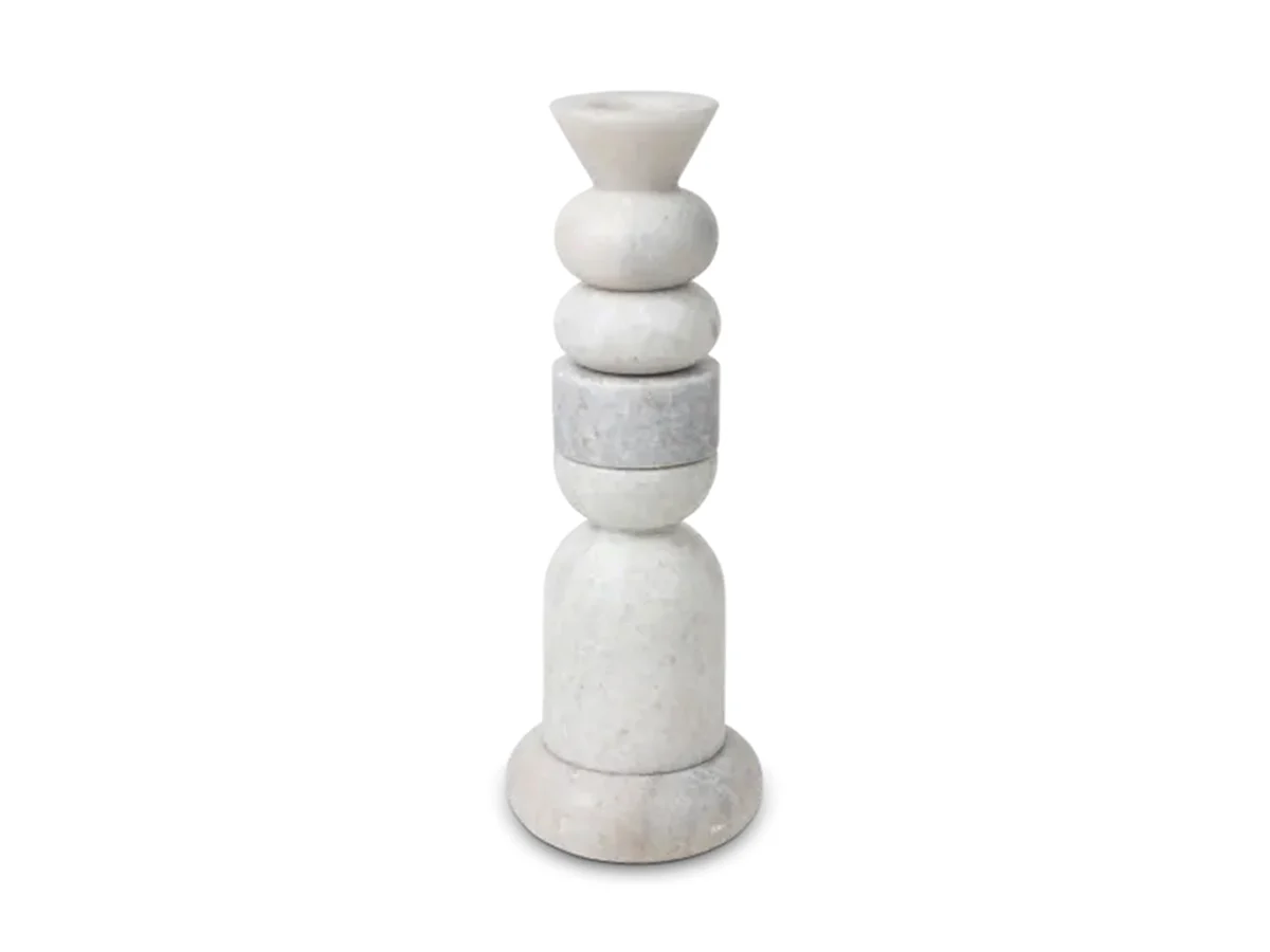 Tom Dixon Stone Portacandele Impilabile - Bianco