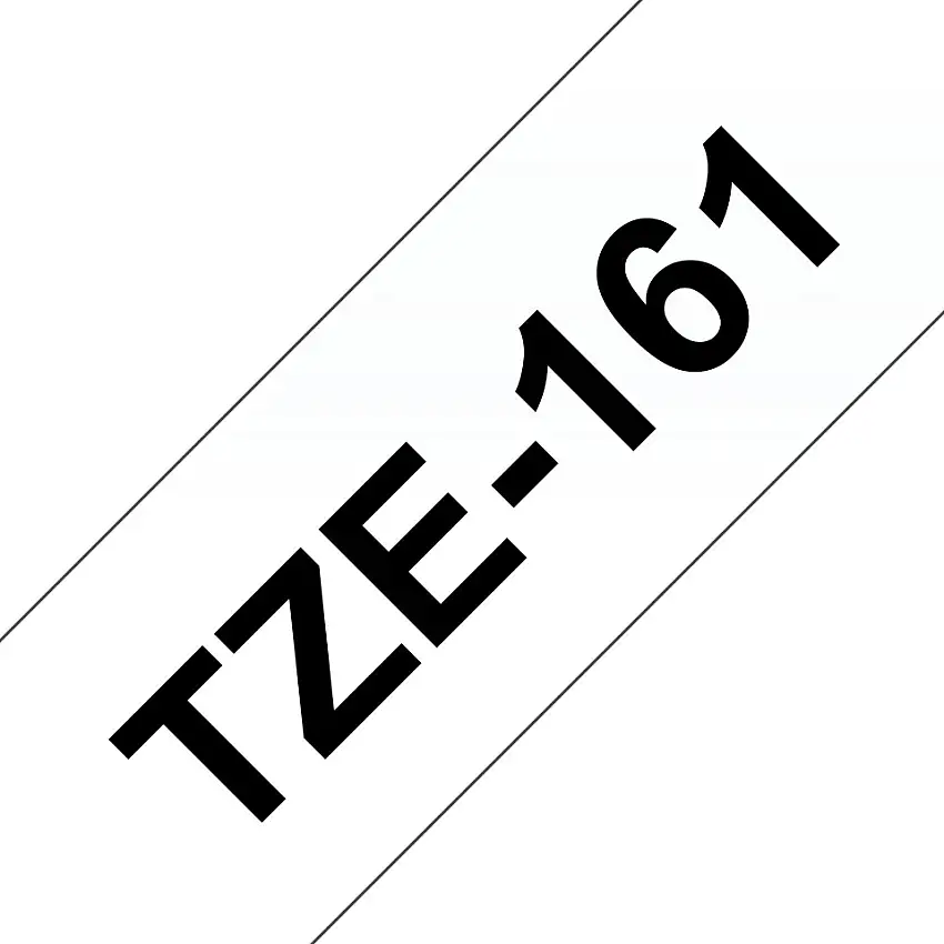 Brother TZE-161 nastro per etichettatrice Nero trasparente cod. TZE-161