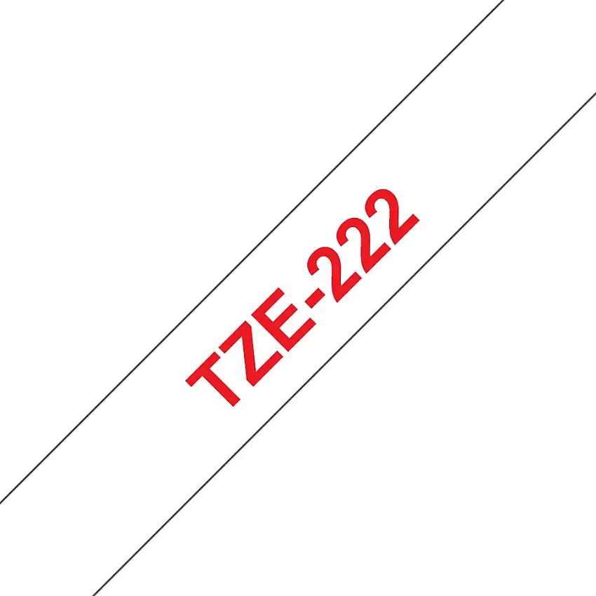 Brother TZE-222 nastro per etichettatrice Rosso su bianco cod. TZE-222