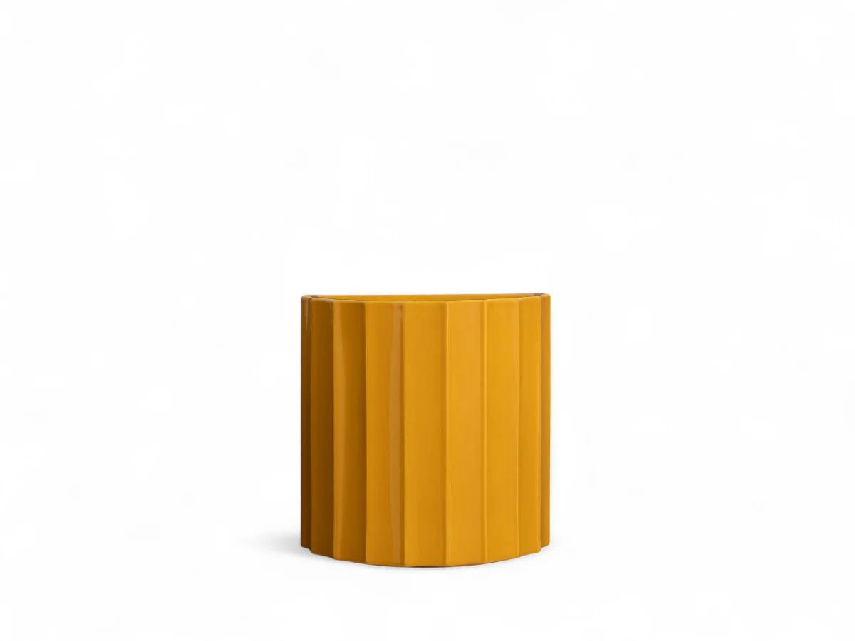 Bitossi Ceramiche Torsi Vaso da Parete Semicilindrico H 30 cm