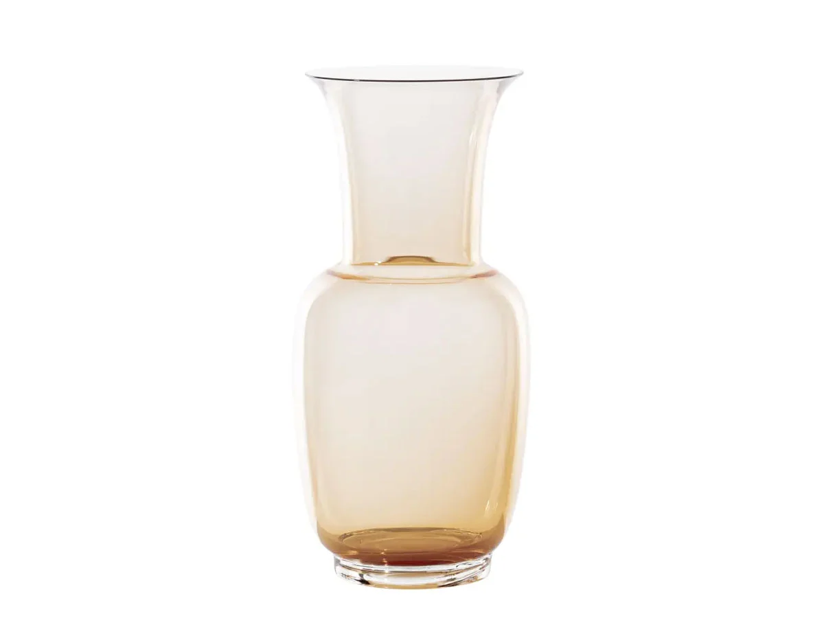 Venini Opalino 706.24 Vaso Sciabolato - Cristallo Pesca