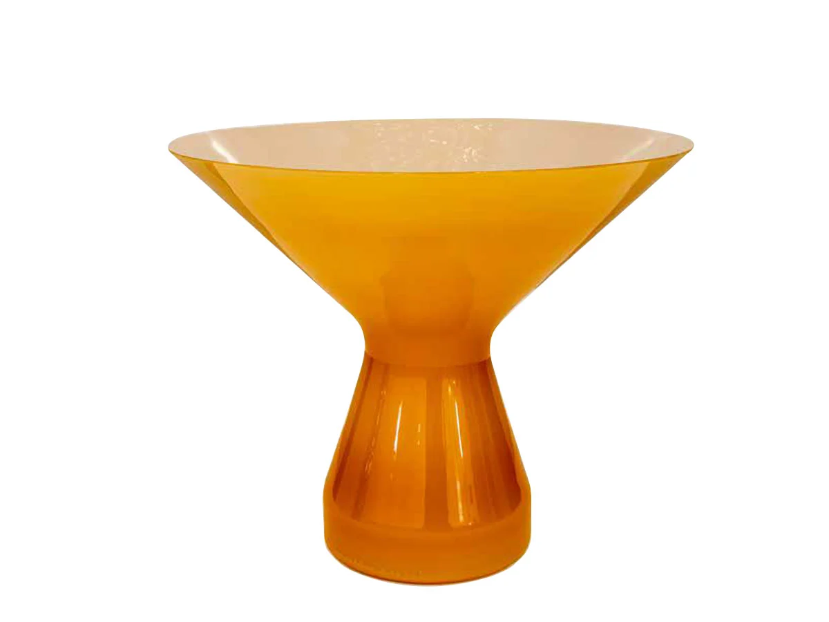 Venini Ballerina Vaso 696.11-Ambra / Lattimo