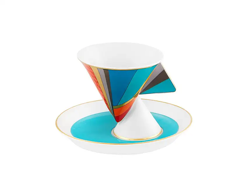 Vista Alegre Futurismo Tazza da caffè con piattino